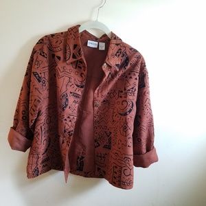 Brown Patterned Jacket